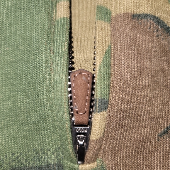 Polo Ralph Lauren Sweater Army Green Camo Camouflage 1/4 Zip - Picture 9 of 10